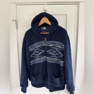 The North Face Weather-Proof Wool Blend Zip Hoodie Sweater Jacket – Men’s L